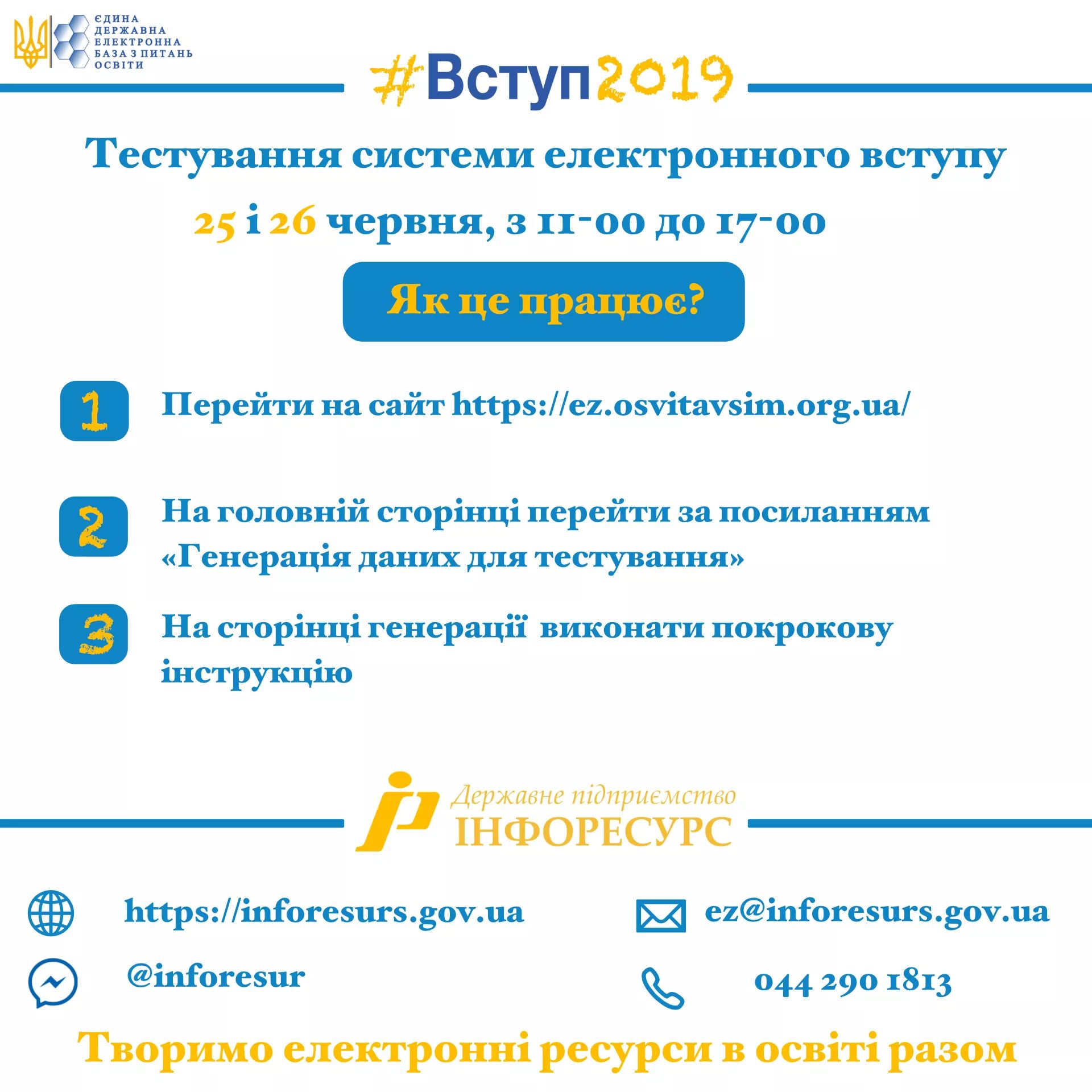 Впродовж двох днів, з 25 до 26 червня, проходитиме тестування електронних кабінетів