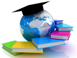 graduation-cap-on-globe-with-multicolored-books